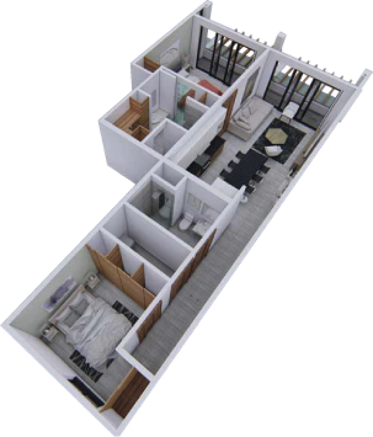 Planos de la unidad 4306 de Quadrant Bucerías